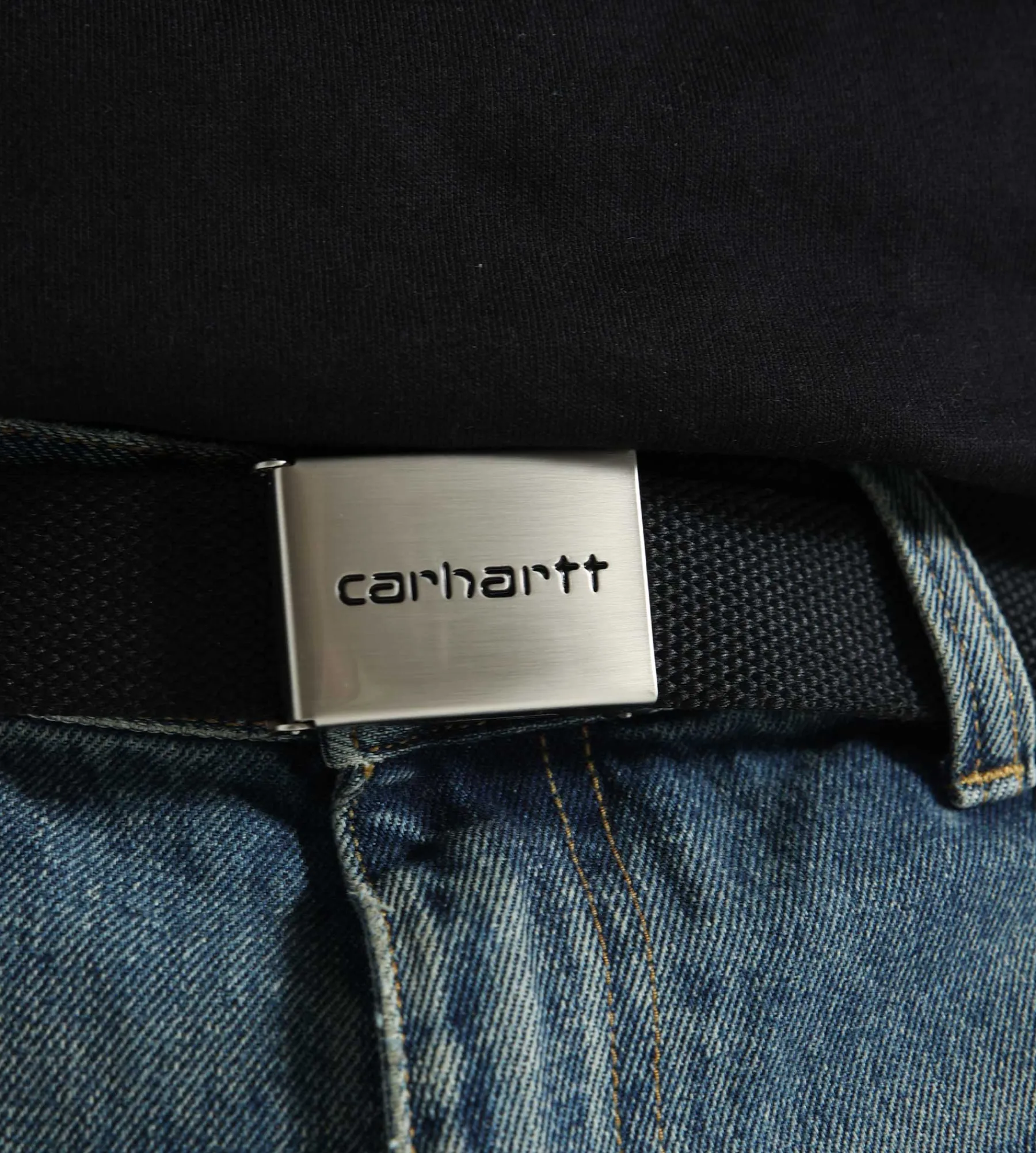 Carhartt WIP Clip Belt Chrome Black