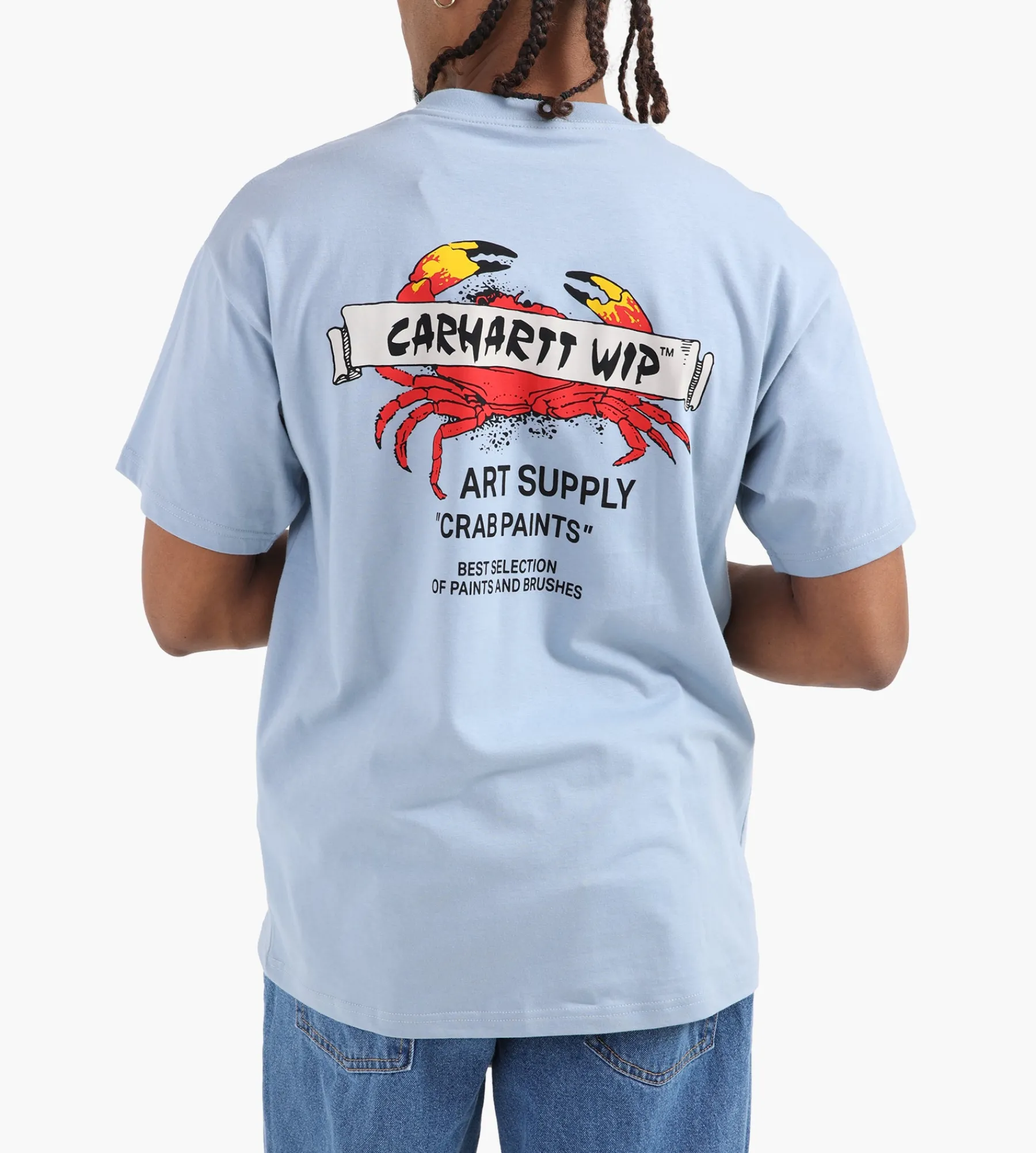 Carhartt WIP Crab Paint T-Shirt Frosted Blue