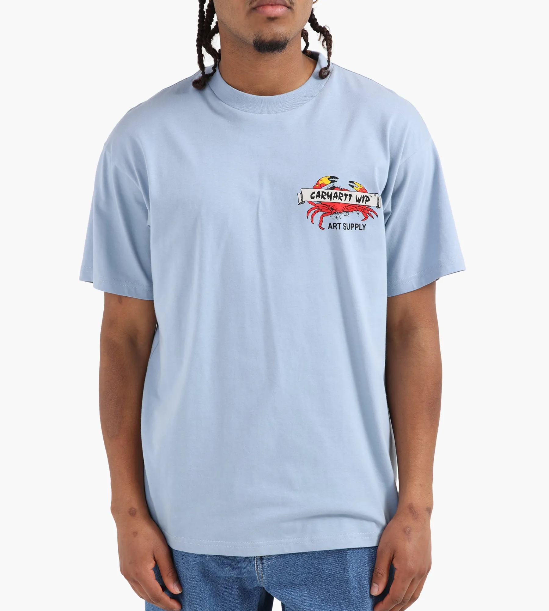 Carhartt WIP Crab Paint T-Shirt Frosted Blue