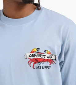 Carhartt WIP Crab Paint T-Shirt Frosted Blue