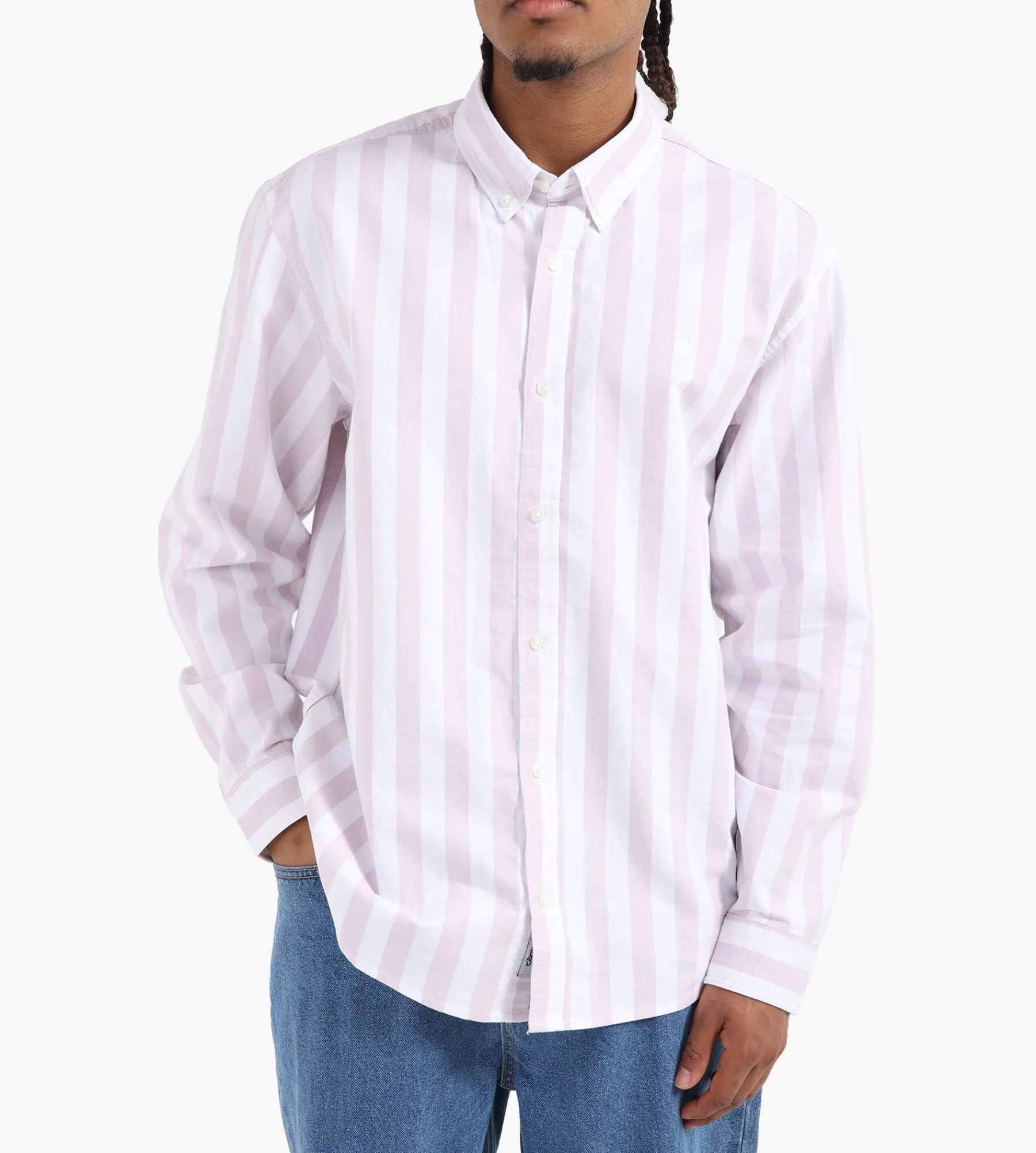 Carhartt WIP Dillion Shirt Dillion Stripe Hortensia White