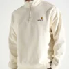 Carhartt WIP Half Zip American Script Sweater Natural