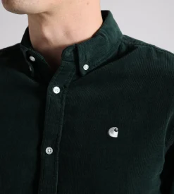 Carhartt WIP Madison Fine Cord Shirt Green Wax