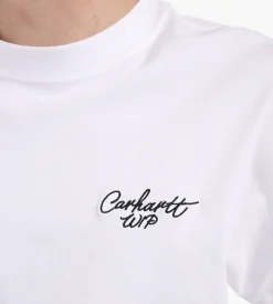 Carhartt WIP Signature Script T-Shirt White Black