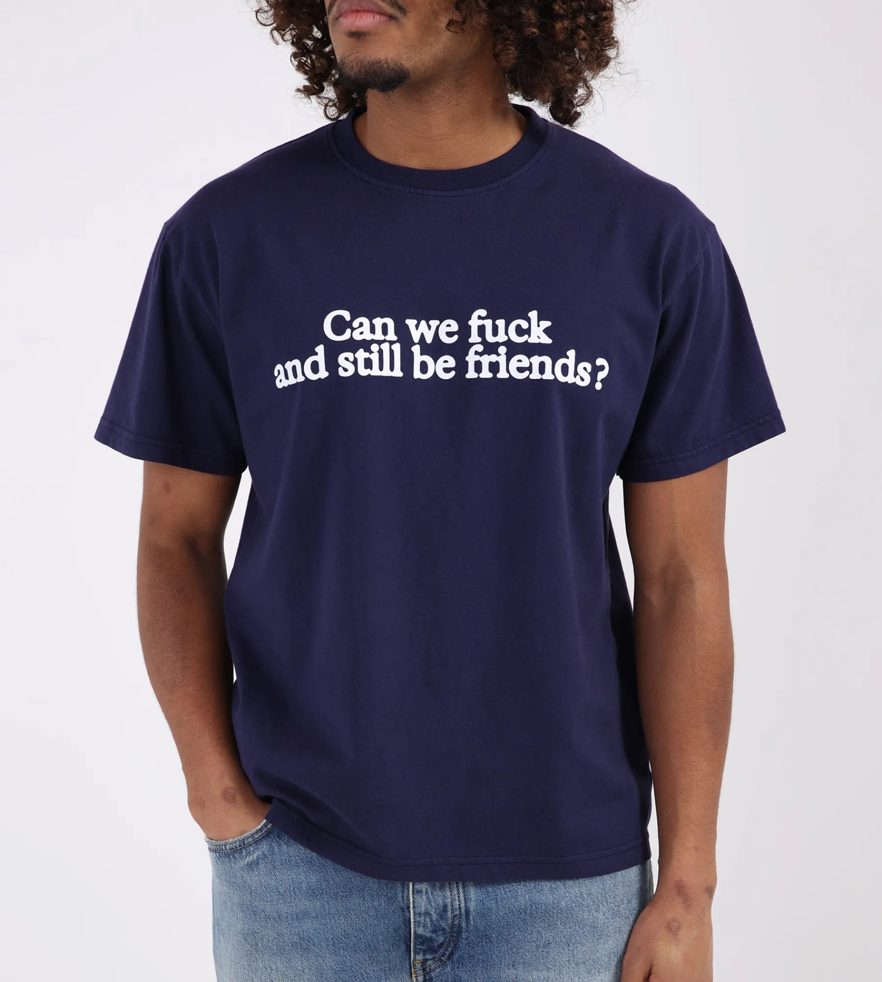 Carne Bollente Benefits with Friends T-Shirt Navy Blue