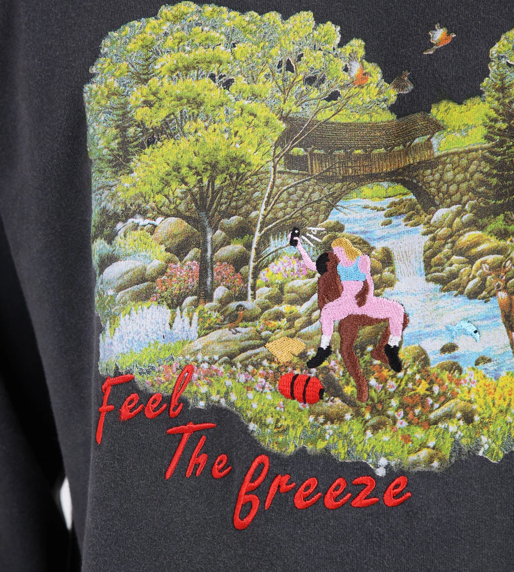 Carne Bollente Feel The Breeze T-Shirt Off-Black