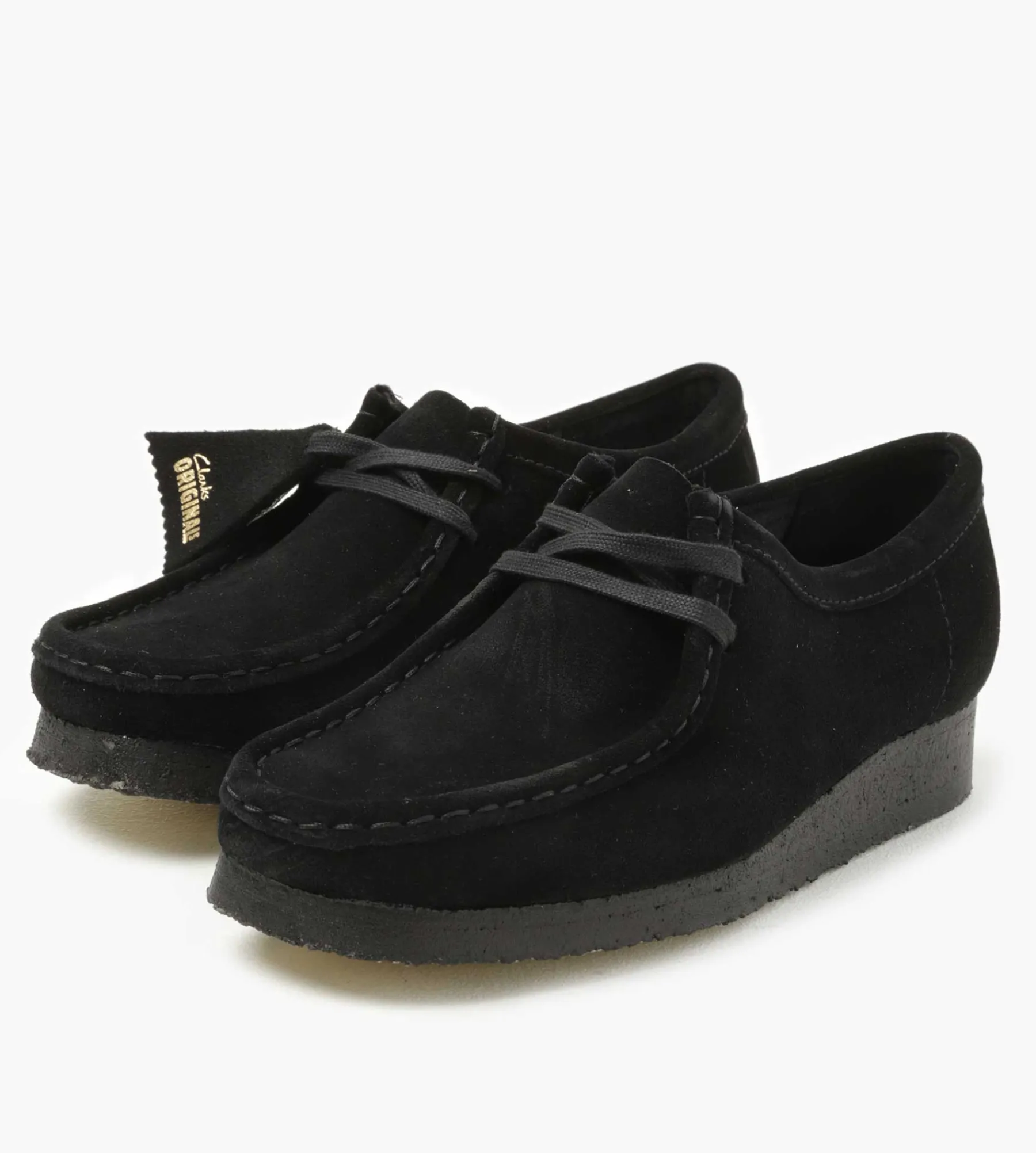 Clarks Originals W Wallabee. Black Suede