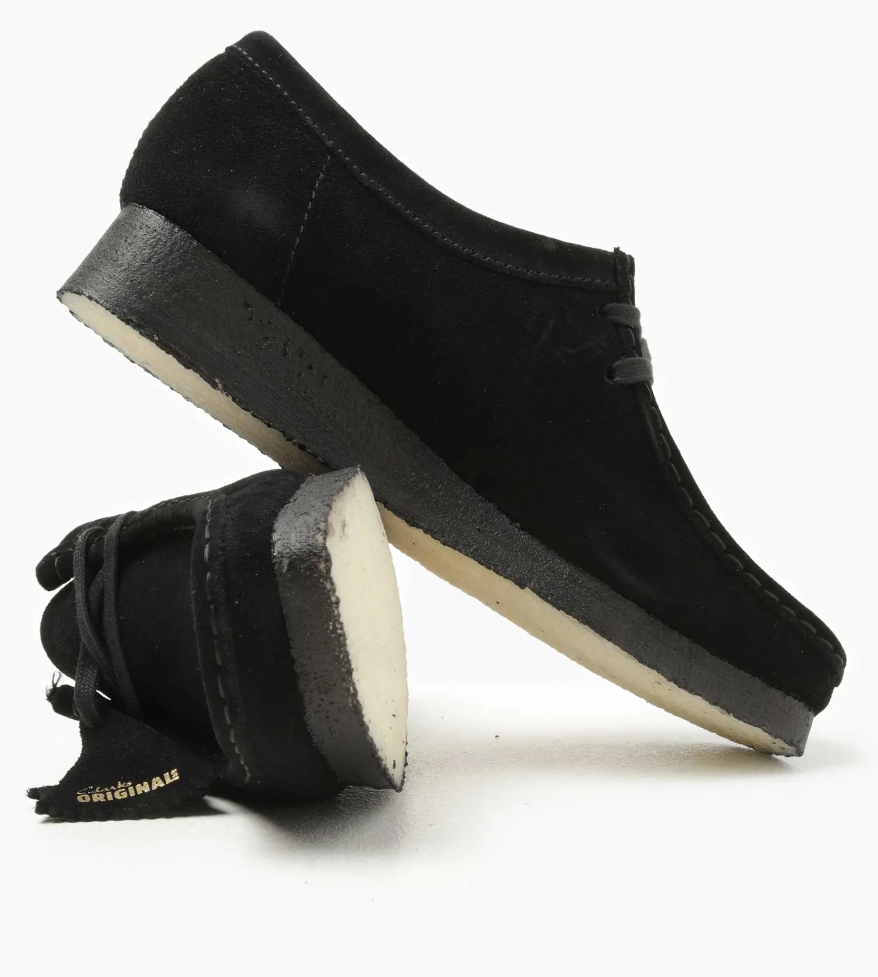 Clarks Originals W Wallabee. Black Suede