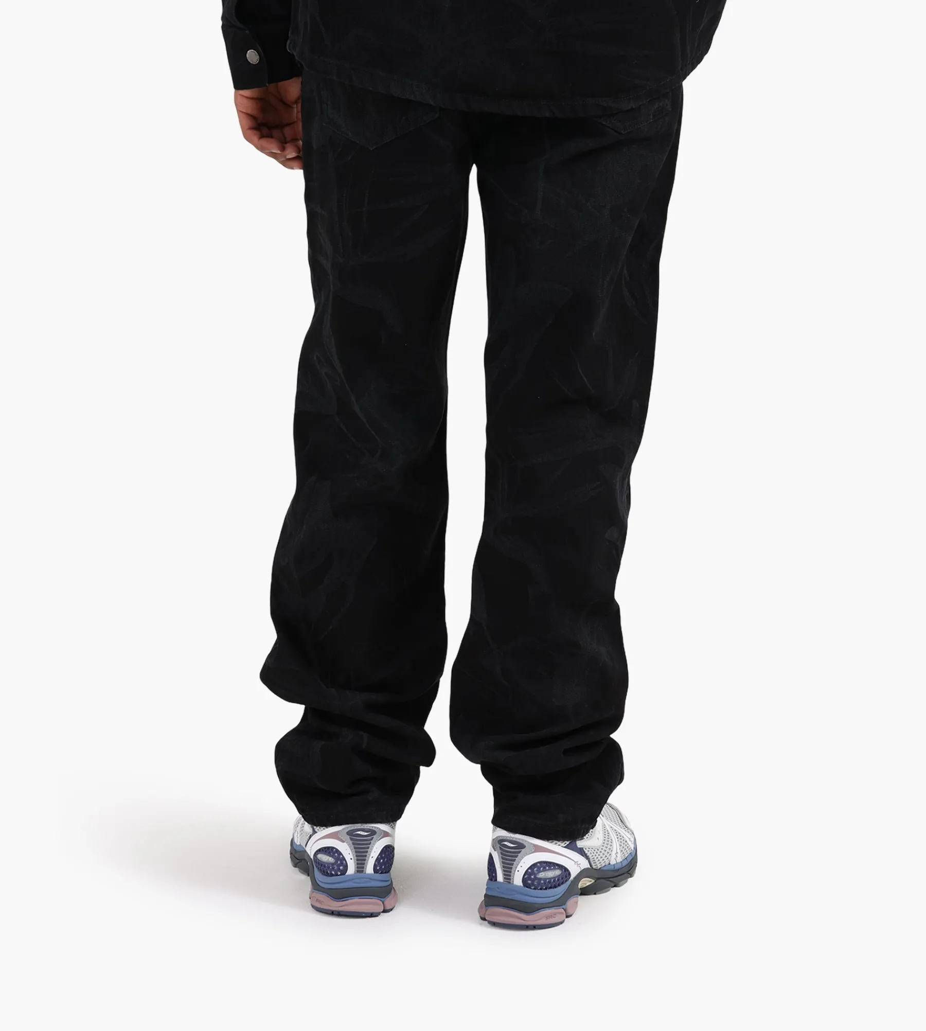 Daily Paper Floral Laser Jeans Black