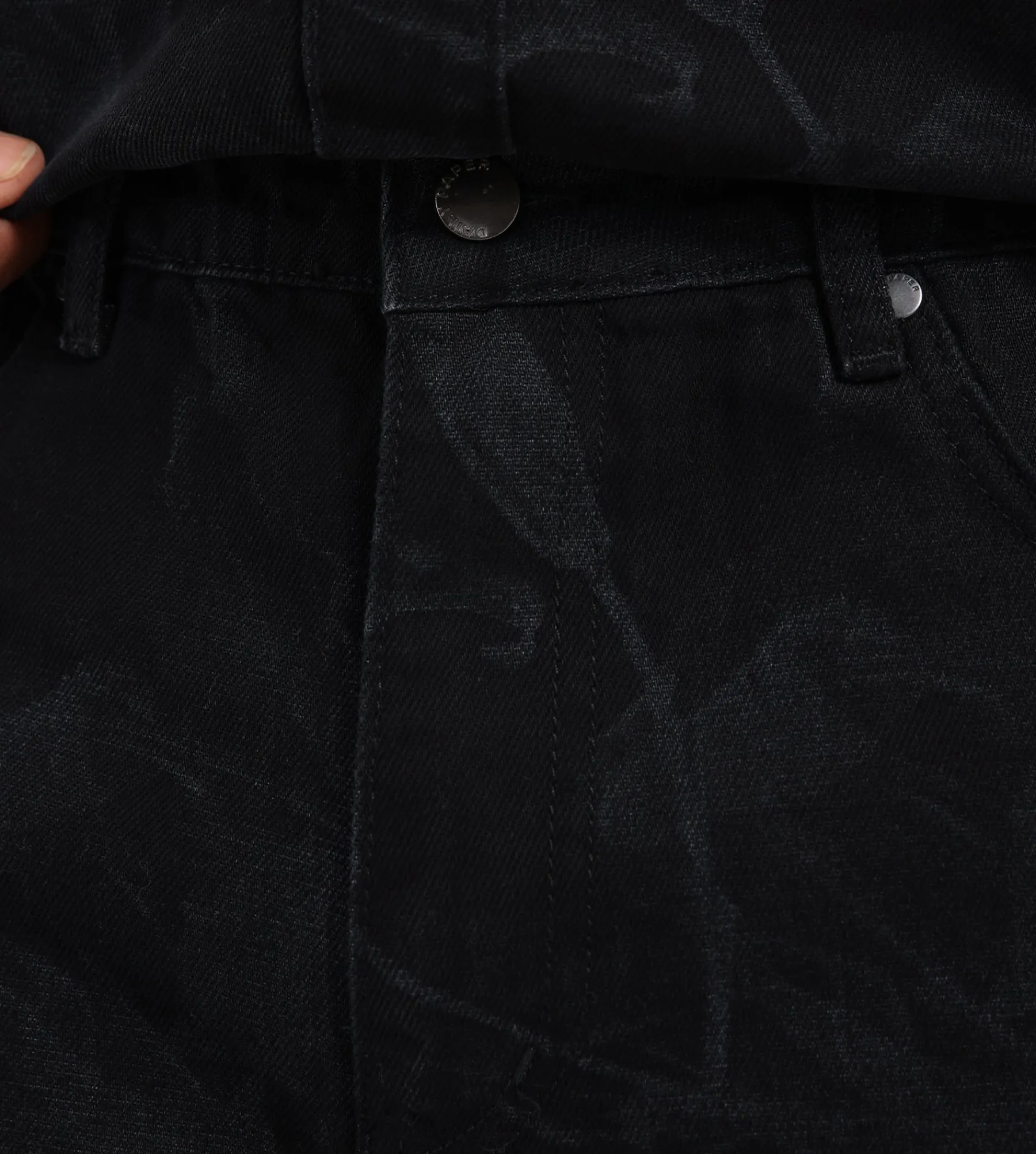 Daily Paper Floral Laser Jeans Black