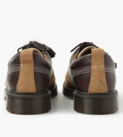 Dr. Martens Lowell Dark Brown Light Tan Desert Brown Kinsley Tumble Buttersoft Hairy Suede