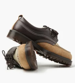 Dr. Martens Lowell Dark Brown Light Tan Desert Brown Kinsley Tumble Buttersoft Hairy Suede