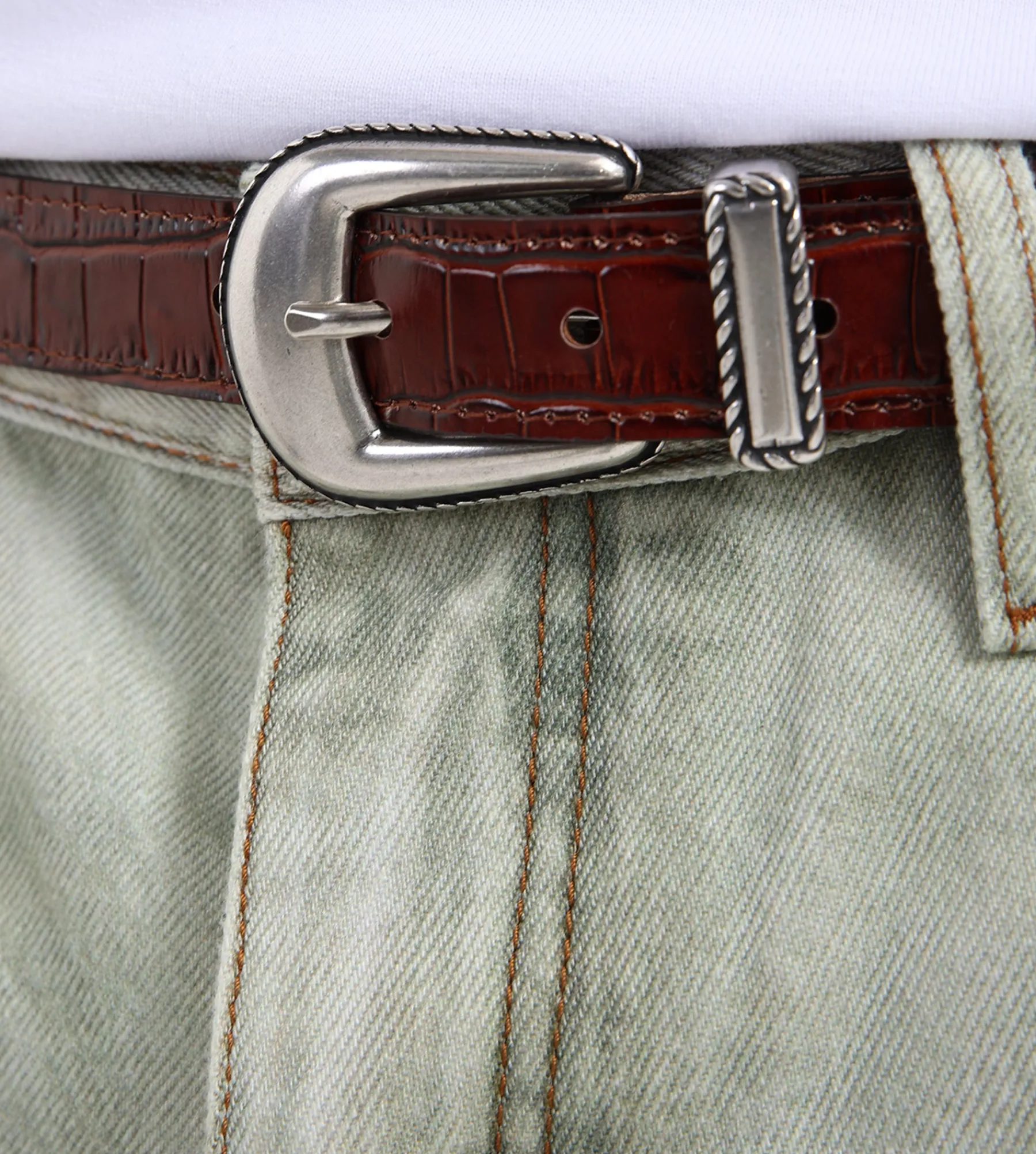 Drôle de Monsieur La Ceinture Croco Brown