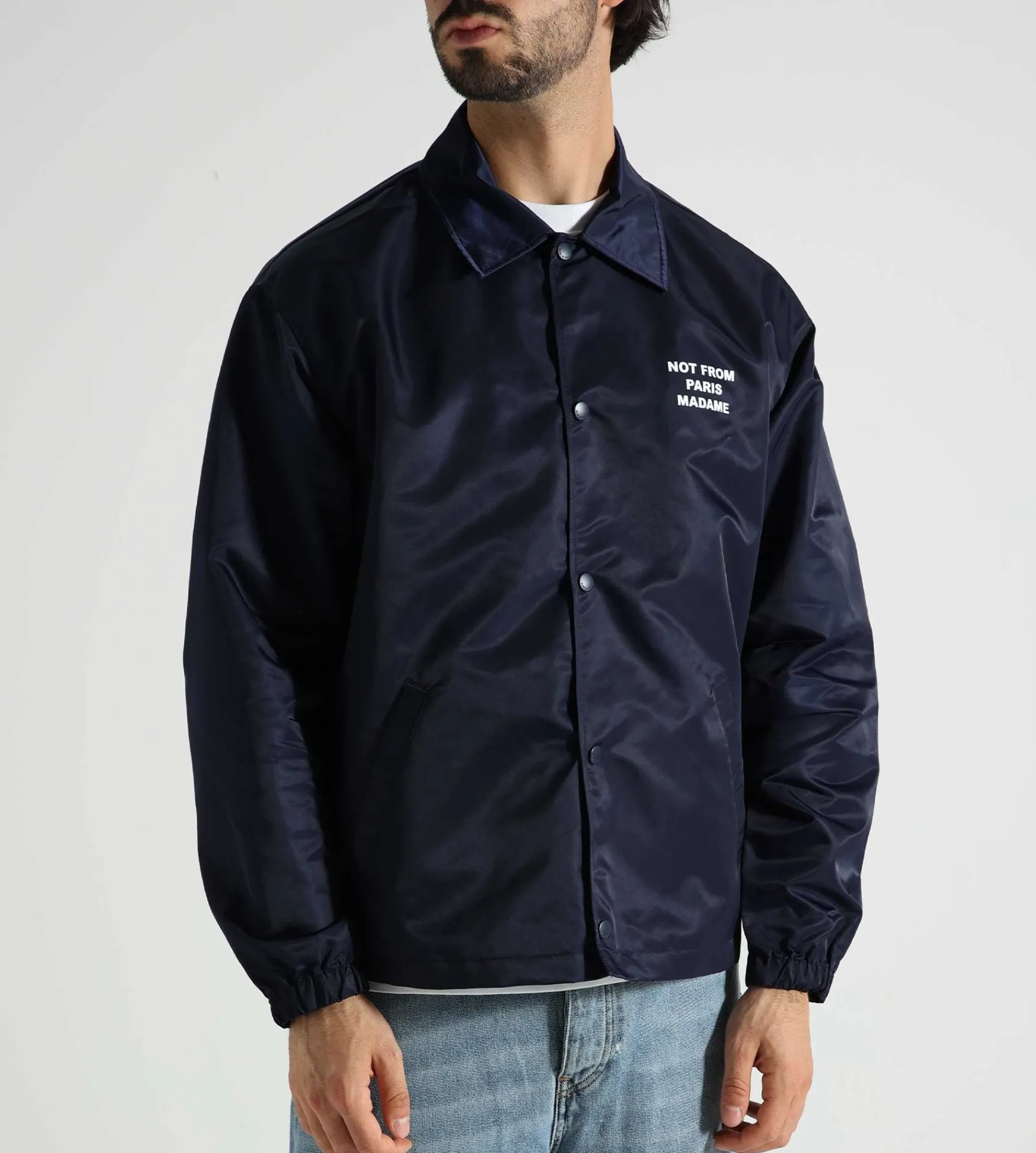 Drôle de Monsieur La Veste Slogan Navy