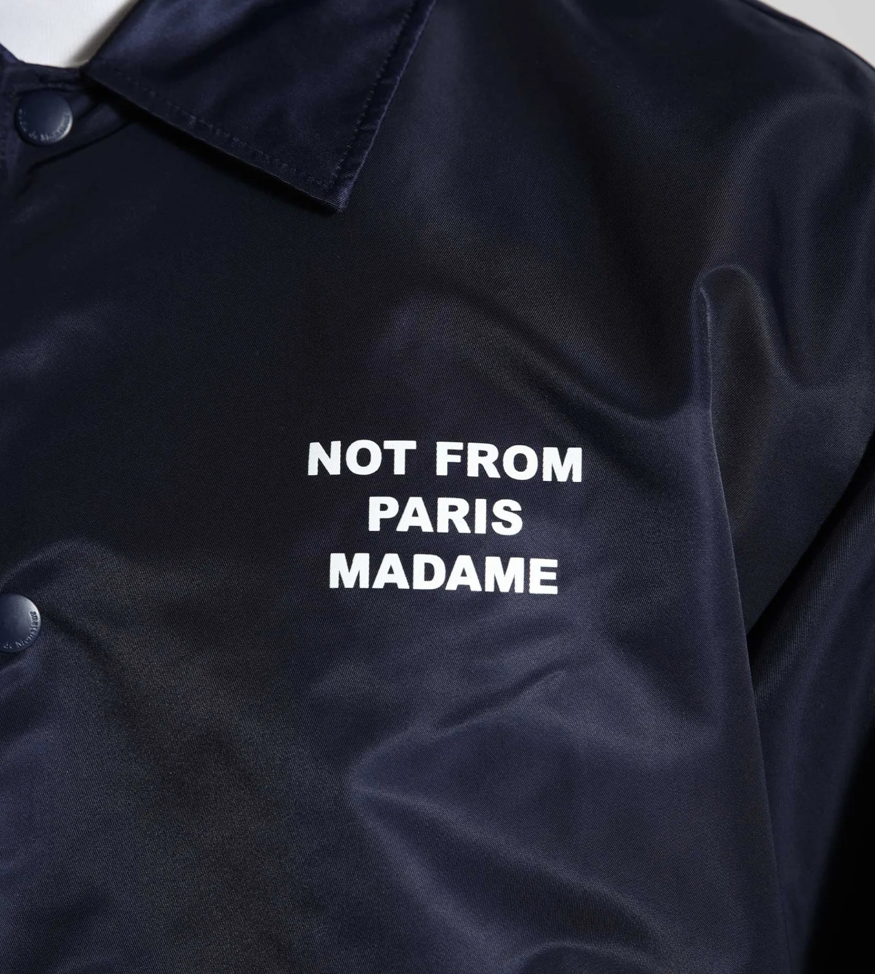Drôle de Monsieur La Veste Slogan Navy
