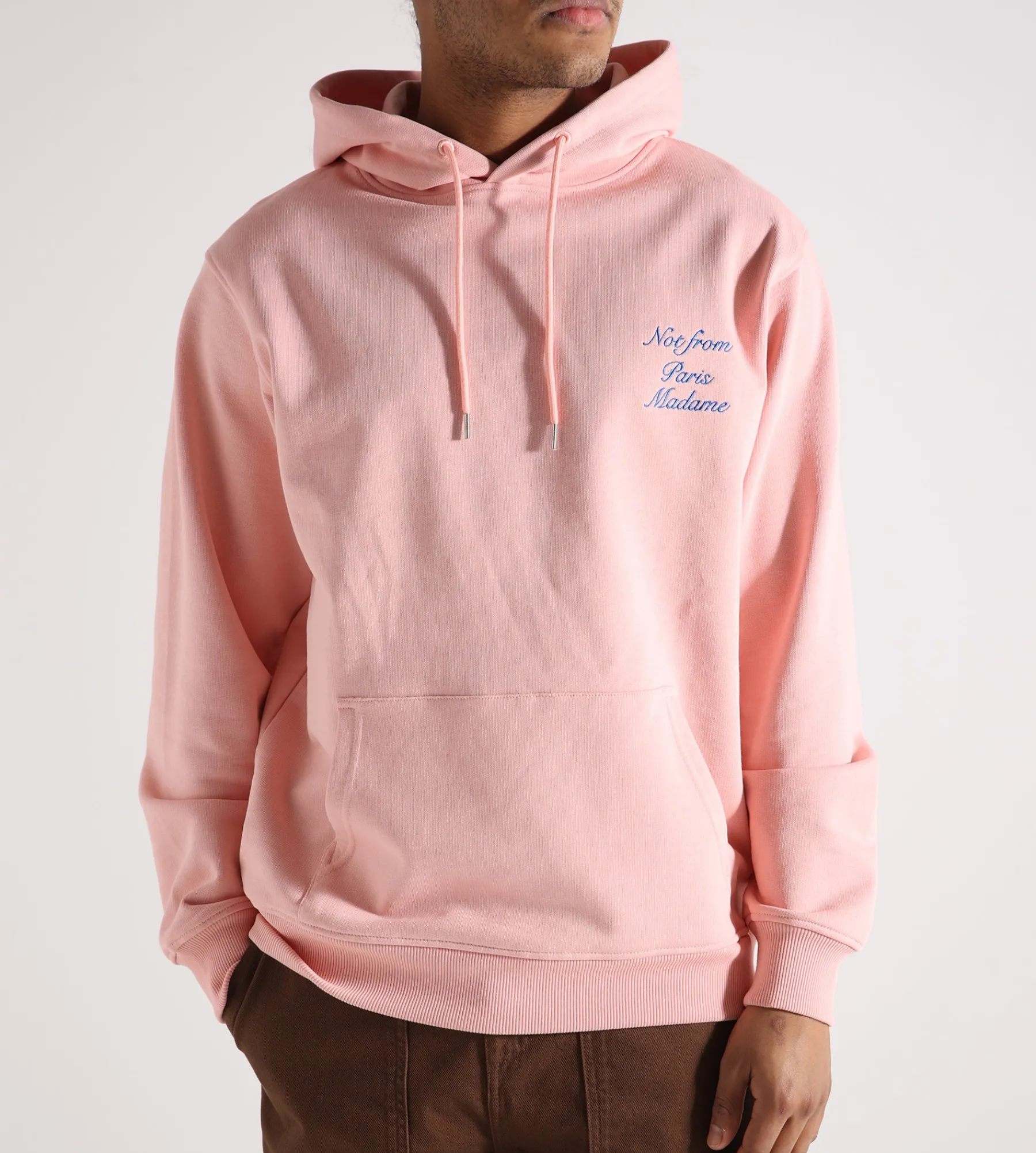 Drôle de Monsieur Le Hoodie Slogan Cursive Light Pink