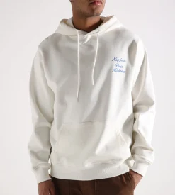 Drôle de Monsieur Le Hoodie Slogan Cursive Off White