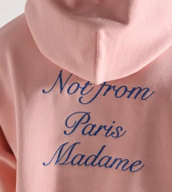 Drôle de Monsieur Le Hoodie Slogan Cursive Light Pink