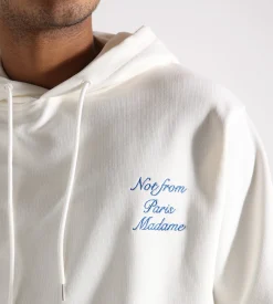 Drôle de Monsieur Le Hoodie Slogan Cursive Off White