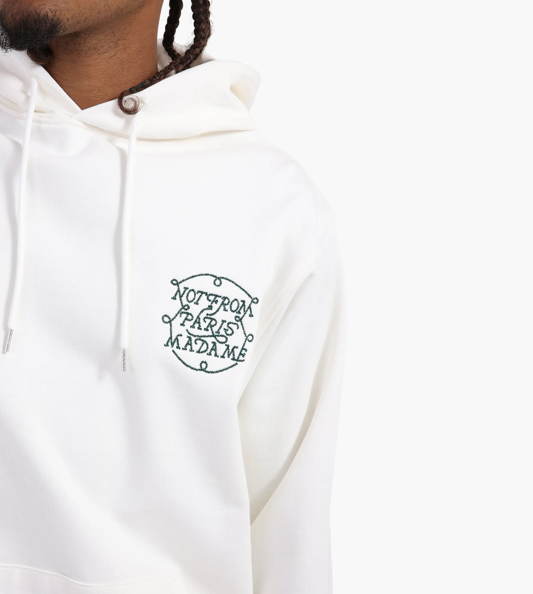 Drôle de Monsieur Le Hoodie Slogan Tresses Off White