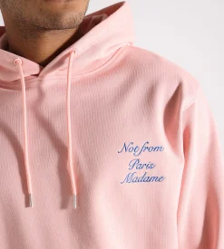 Drôle de Monsieur Le Hoodie Slogan Cursive Light Pink
