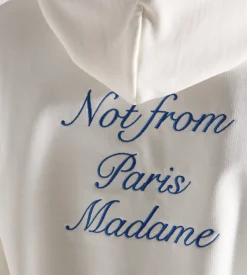 Drôle de Monsieur Le Hoodie Slogan Cursive Off White