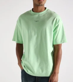Drôle de Monsieur Le T-Shirt Slogan Classique Light Green