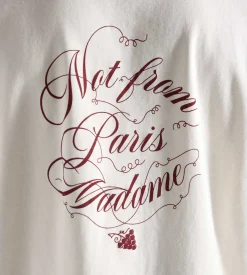 Drôle de Monsieur Le T-Shirt Slogan Vignes Cream