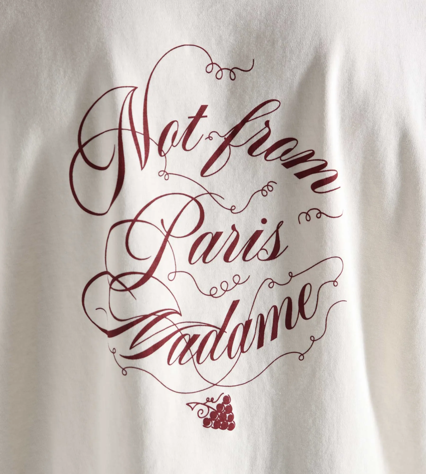Drôle de Monsieur Le T-Shirt Slogan Vignes Cream
