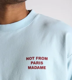 Drôle de Monsieur Le T-Shirt Slogan Light Blue