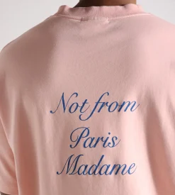 Drôle de Monsieur Le T-Shirt Slogan Cursive Light Pink