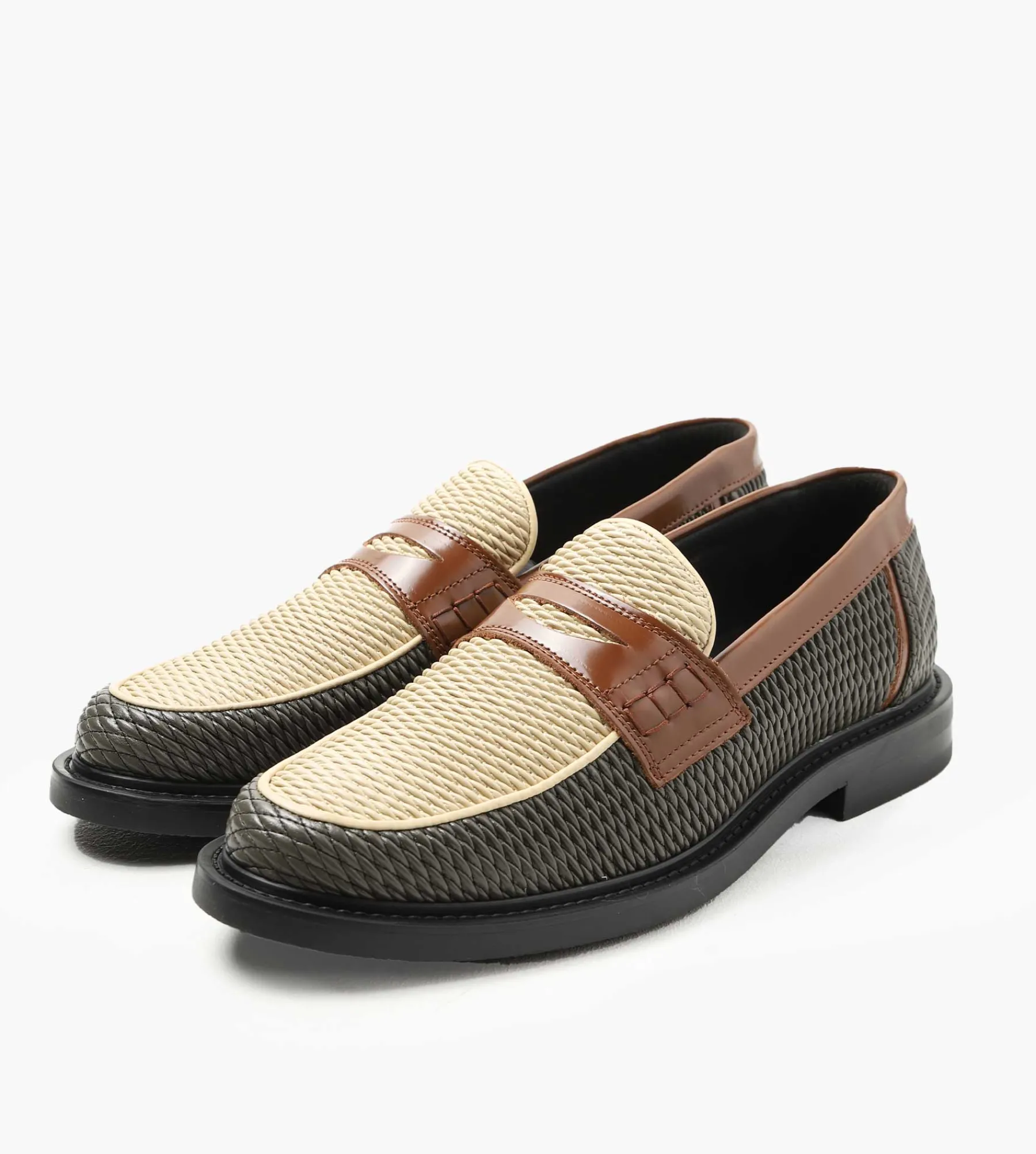 Filling Pieces Loafer Reed Beige Green