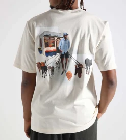 Filling Pieces T-shirt Dog Walker Antique White