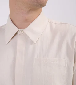 Flâneur Embroidered Turtle Shirt Ecru