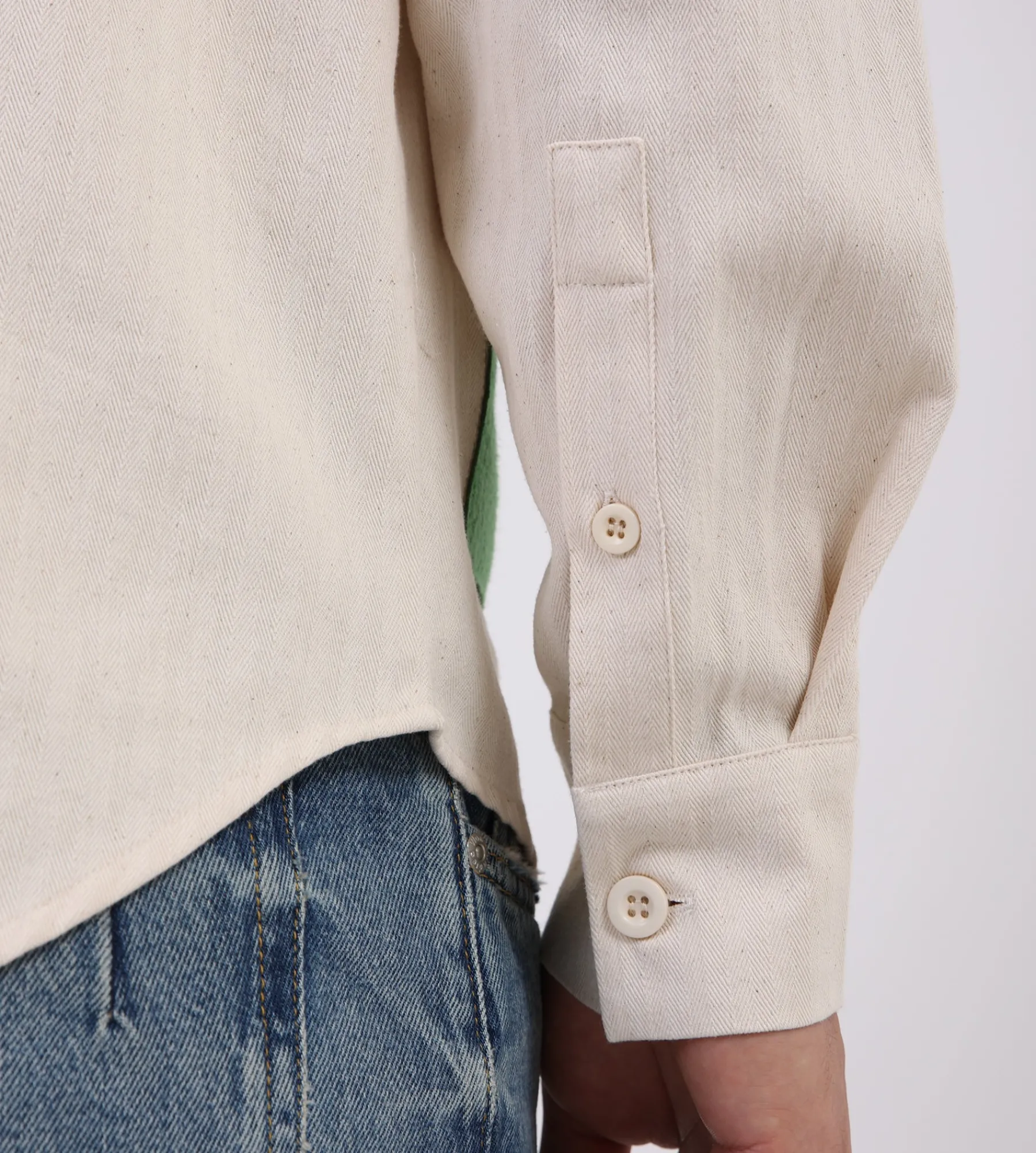 Flâneur Embroidered Turtle Shirt Ecru