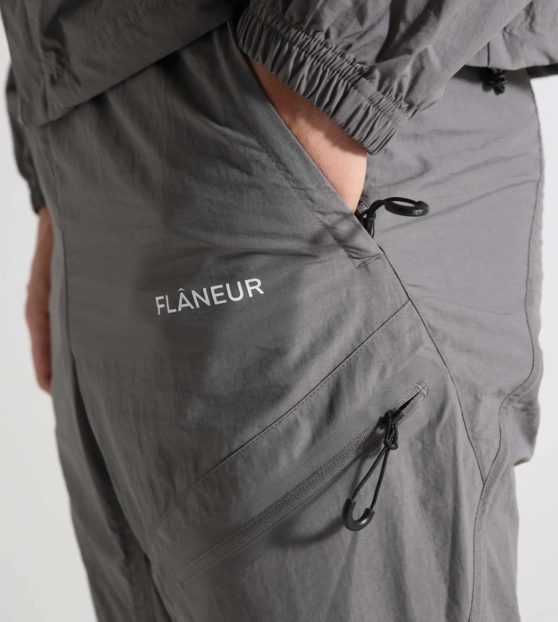 Flâneur Turtle Nylon Trousers Grey