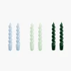 HAY Candle Spiral Set Of 6 Light Blue Mint Green