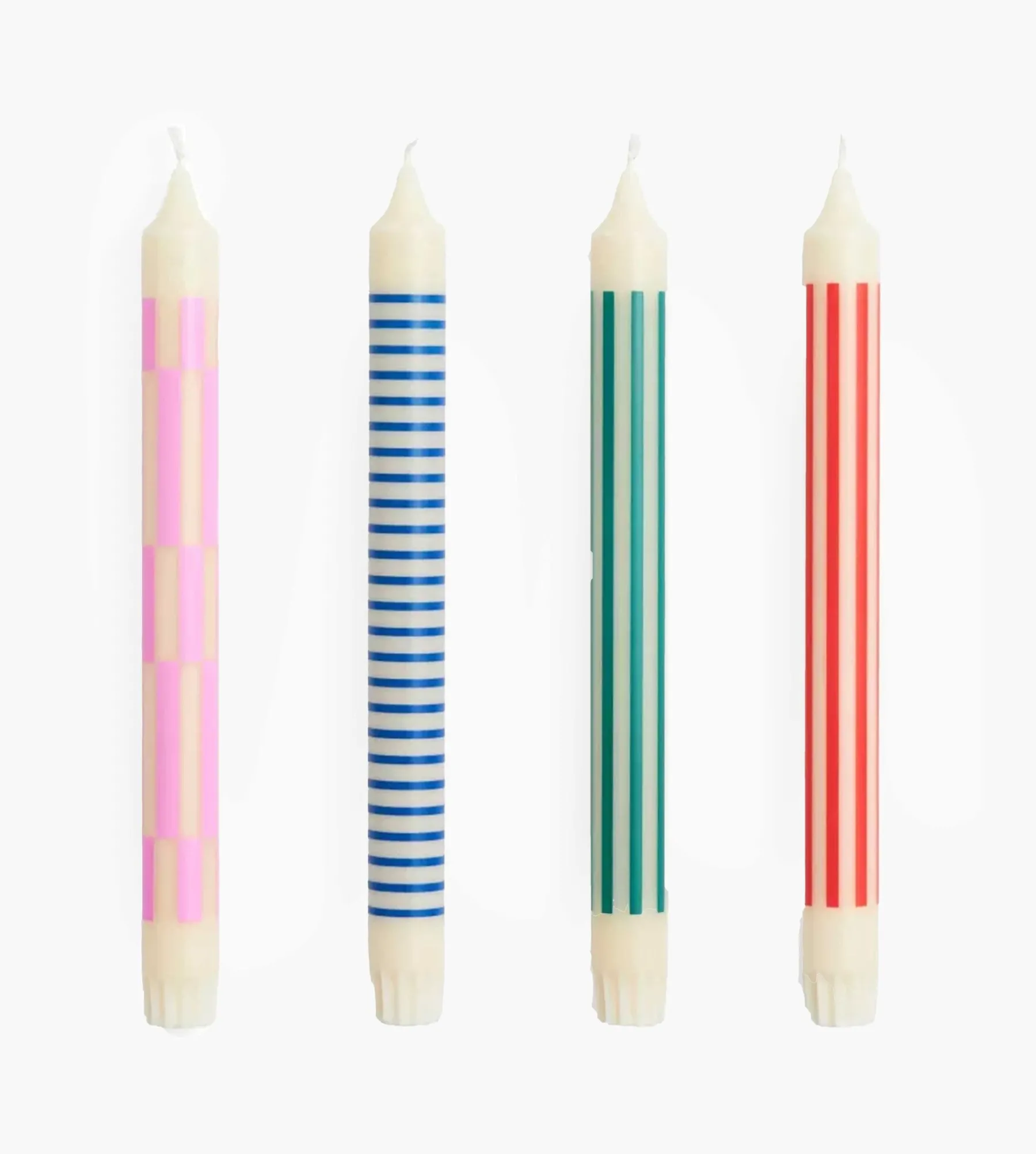 Hay Pattern Candle Crisp Mix Set Of 4