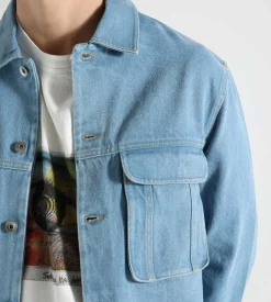 Magic Castles Trip Denim Jacket Ice Blue