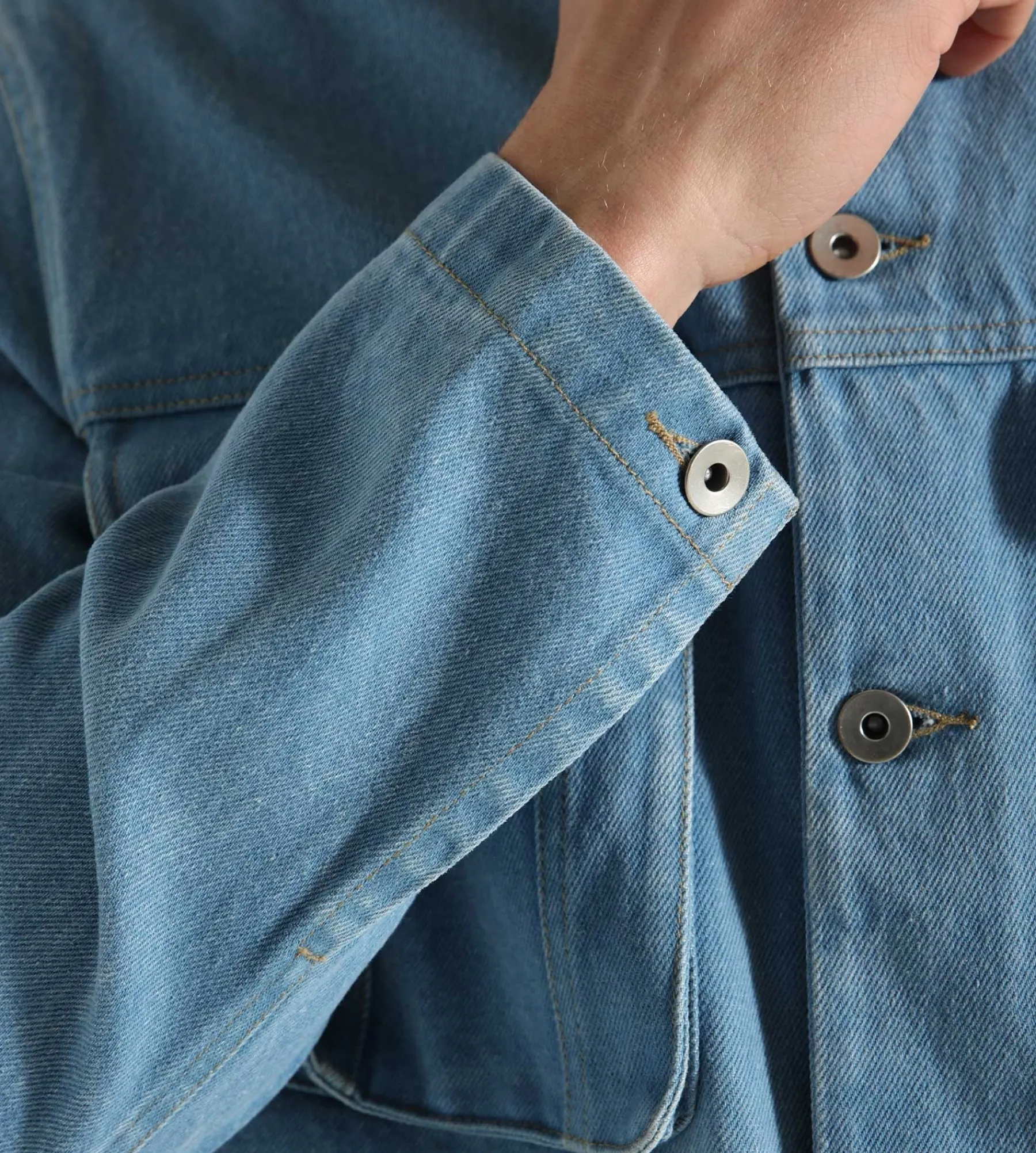 Magic Castles Trip Denim Jacket Ice Blue