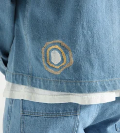Magic Castles Trip Denim Jacket Ice Blue