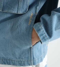 Magic Castles Trip Denim Jacket Ice Blue