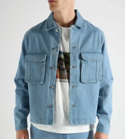 Magic Castles Trip Denim Jacket Ice Blue