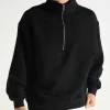 New Amsterdam Surf Association Logo Half Zip Black