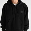 New Amsterdam Surf Association Half Zip Hoodie Black