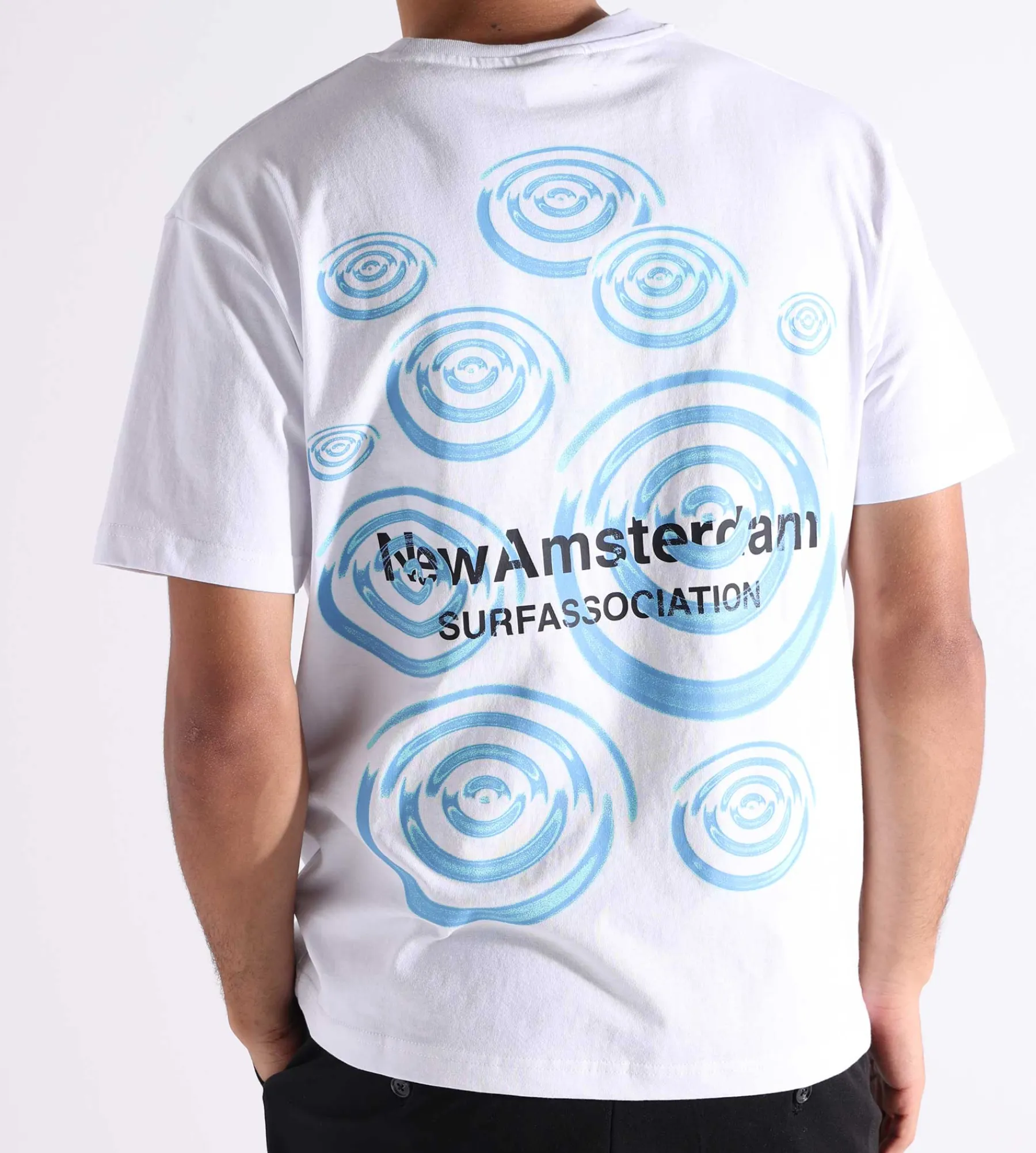 New Amsterdam Surf Association Ripple Tee White Blue