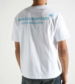 New Amsterdam Surf Association Logo Tee White Green Frost