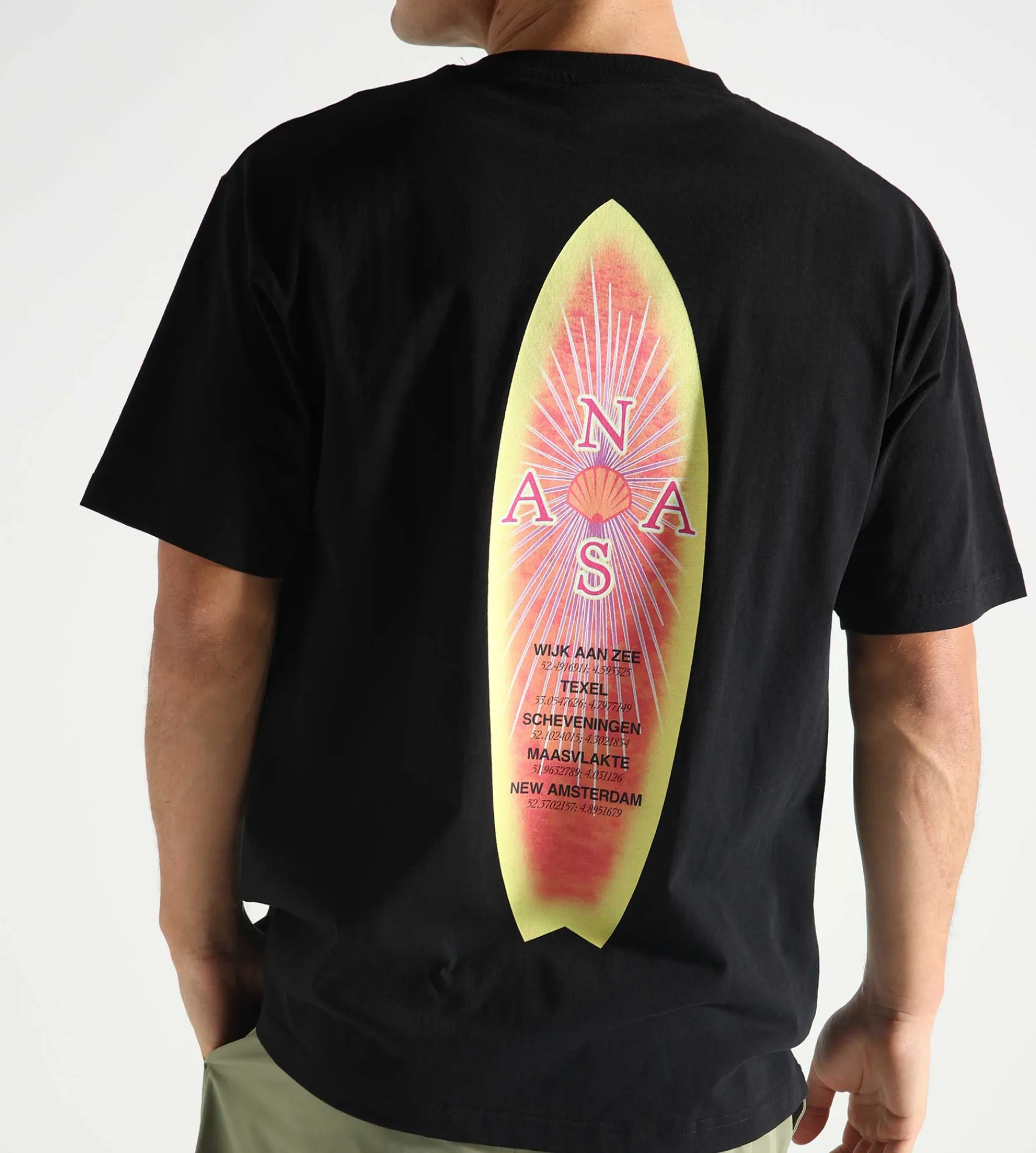 New Amsterdam Surf Association Surfboard Tee Black