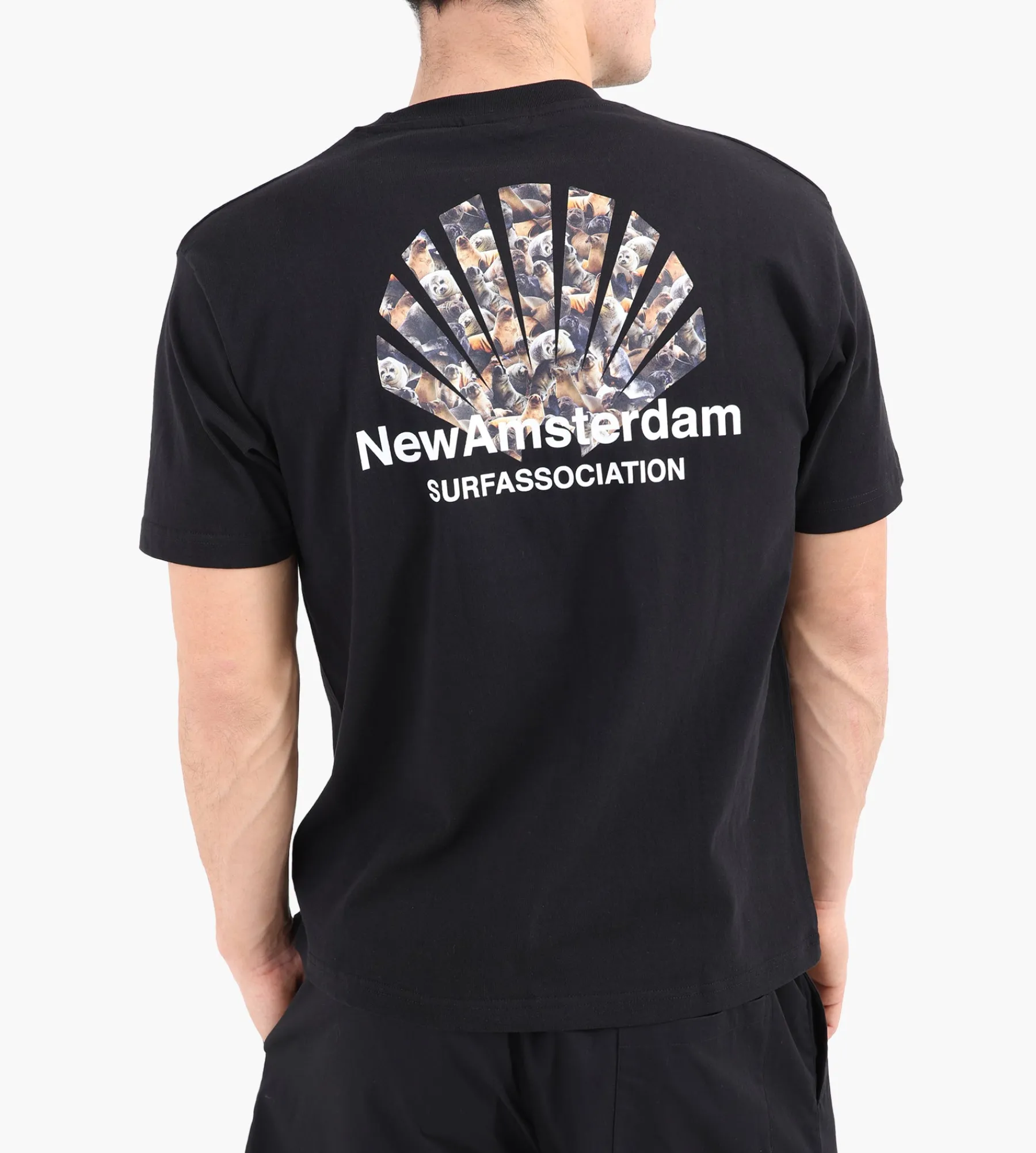 New Amsterdam Surf Association Seal Logo Tee Black