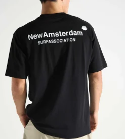 New Amsterdam Surf Association SS25 Logo Tee Black White
